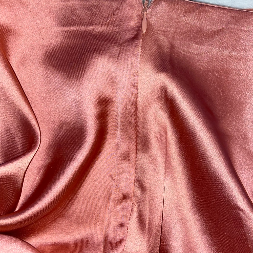 Silky pink mini skirt
